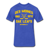 Des Moines Oak Leafs Dated T-Shirt - heather royal