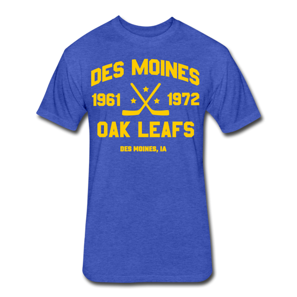 Des Moines Oak Leafs Dated T-Shirt - heather royal