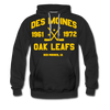 Des Moines Oak Leafs Double Sided Hoodie (Premium) - black