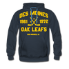 Des Moines Oak Leafs Double Sided Hoodie (Premium) - navy