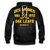 Des Moines Oak Leafs Double Sided Hoodie (Premium) - charcoal gray