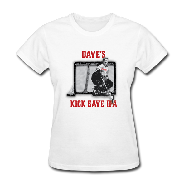 Dave's Kick Save IPA Women's T-Shirt - white