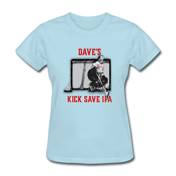 Dave's Kick Save IPA Women's T-Shirt - powder blue