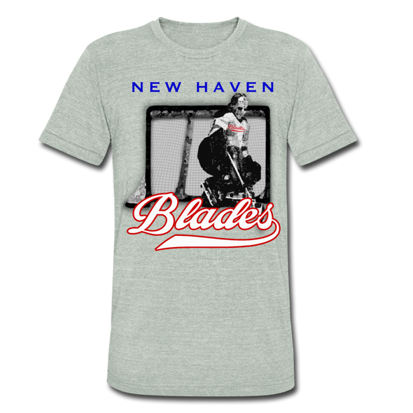 New Haven Blades Goalie T-Shirt (Tri-Blend Ultra Light) - heather gray
