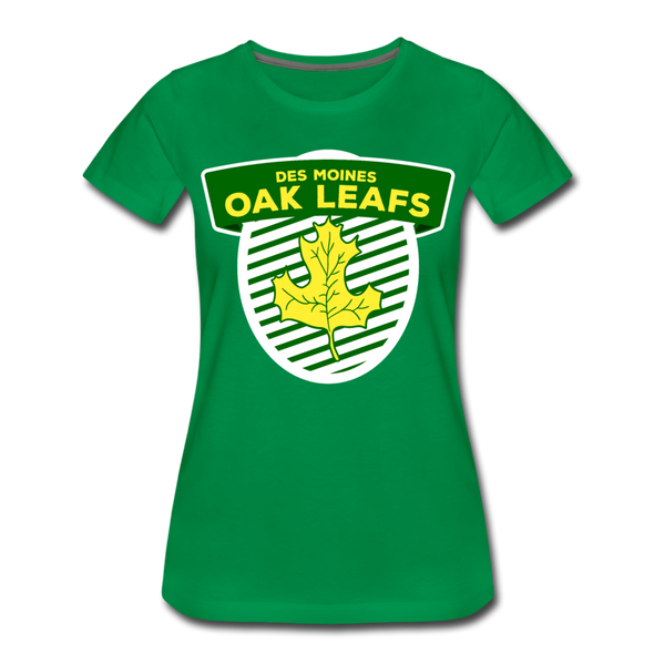 Des Moines Oak Leafs Shield Women’s T-Shirt - kelly green