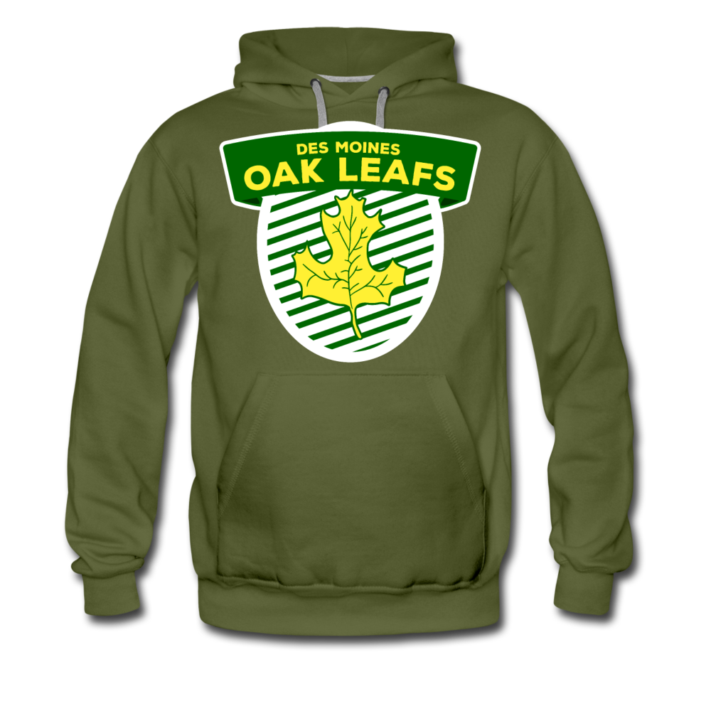 Des Moines Oak Leafs Hoodie (Premium) - olive green