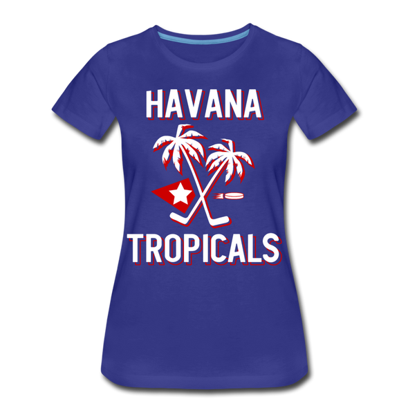 Havana Tropicals Palm Women’s T-Shirt - royal blue