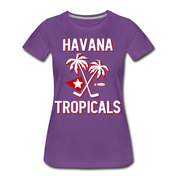 Havana Tropicals Palm Women’s T-Shirt - purple