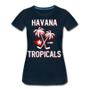 Havana Tropicals Palm Women’s T-Shirt - deep navy
