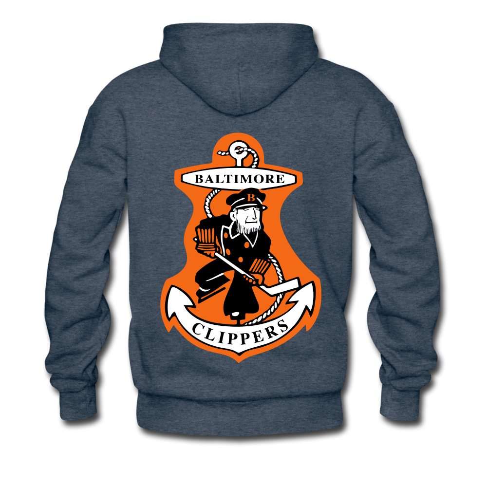 Baltimore Clippers Double Sided Hoodie (Premium) - heather denim