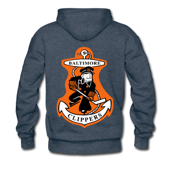 Baltimore Clippers Double Sided Hoodie (Premium) - heather denim