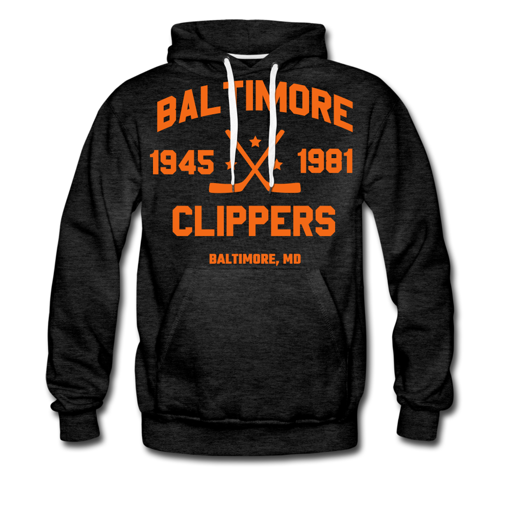 Baltimore Clippers Double Sided Hoodie (Premium) - charcoal gray