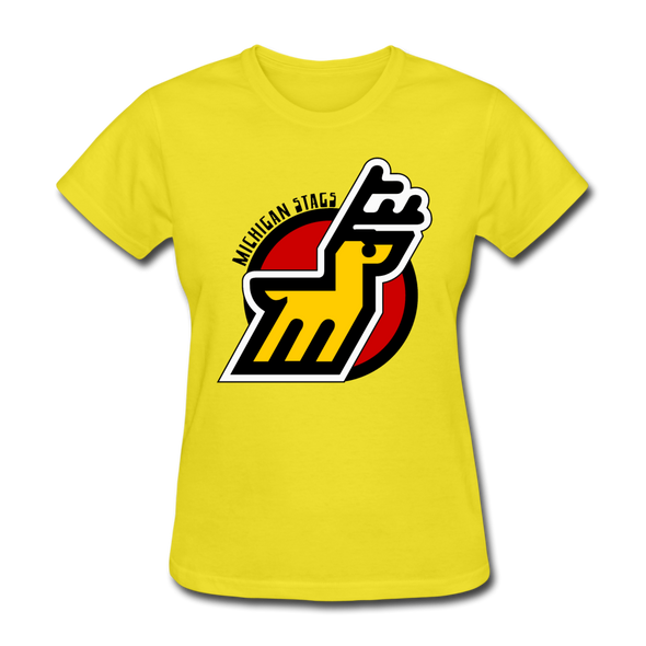 Michigan Stags Women's T-Shirt - yellow