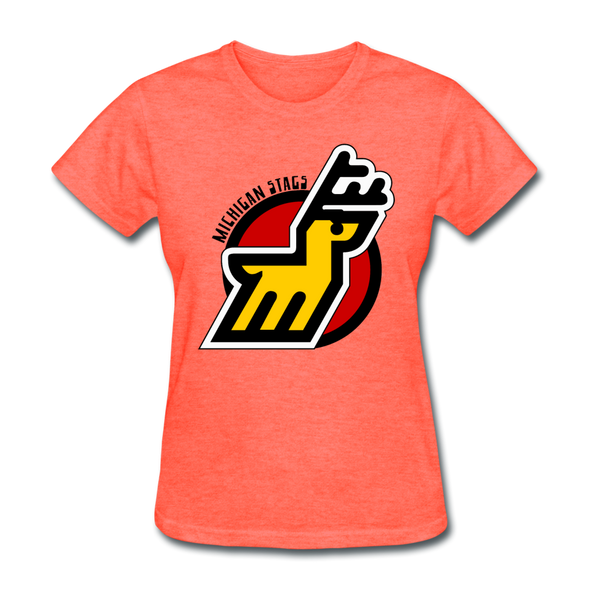 Michigan Stags Women's T-Shirt - heather coral