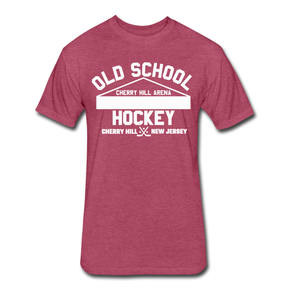 Cherry Hill Arena Old School Hockey T-Shirt (Premium Tall 60/40) - heather burgundy