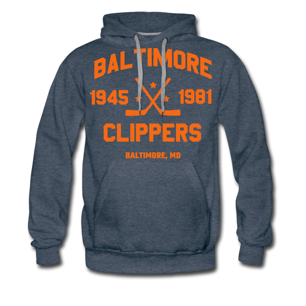 Baltimore Clippers Double Sided Hoodie (Premium) - heather denim