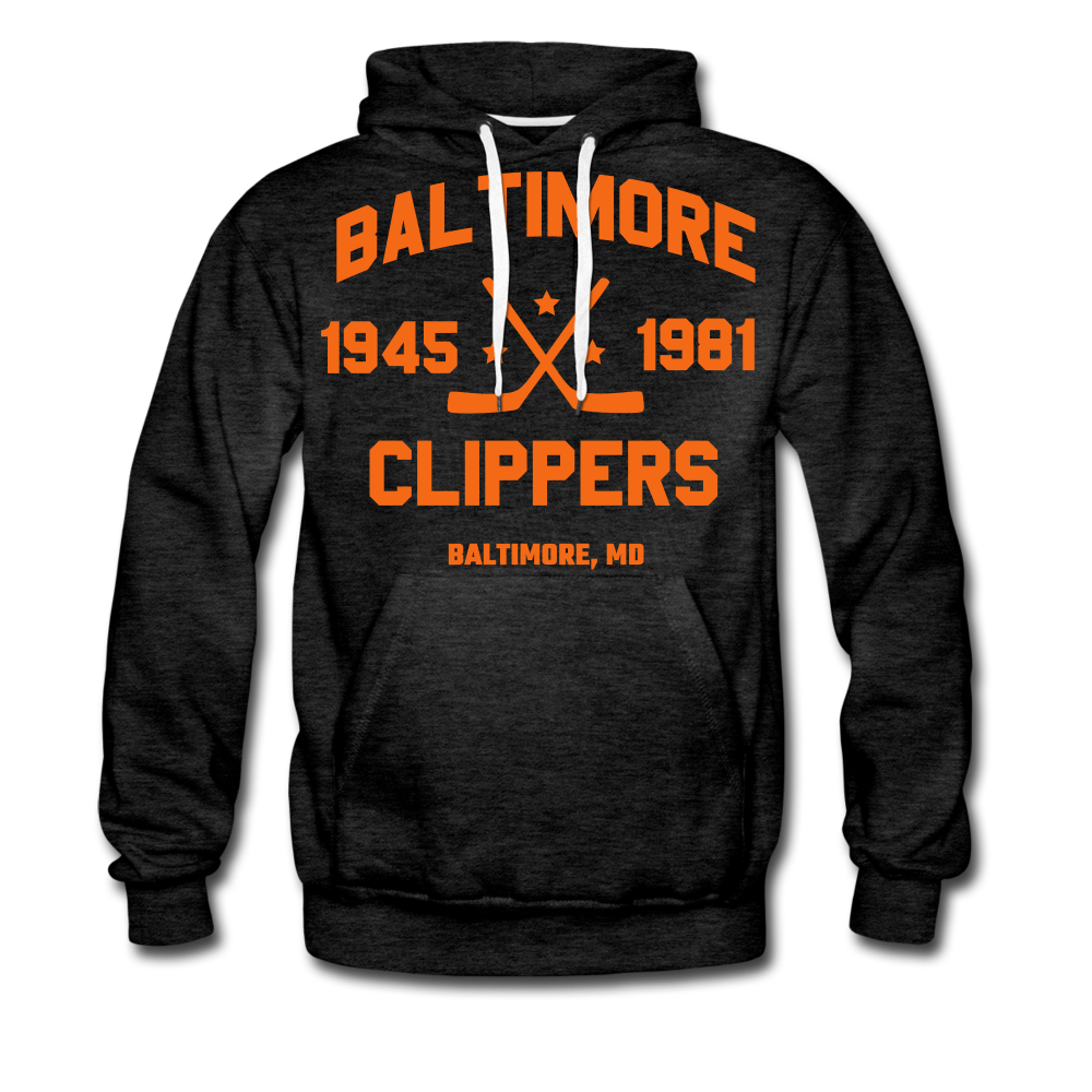 Baltimore Clippers Double Sided Hoodie (Premium) - charcoal gray