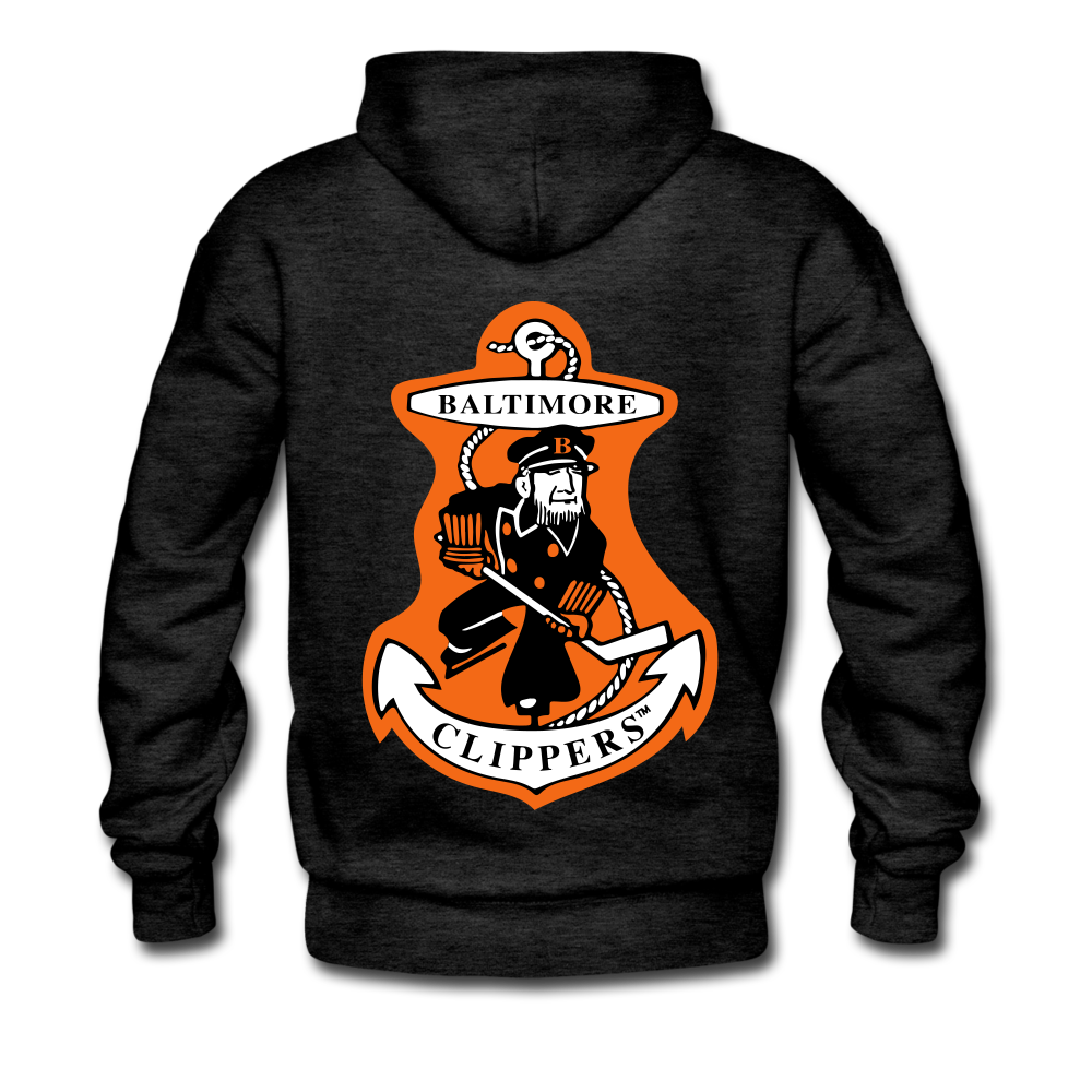Baltimore Clippers Double Sided Hoodie (Premium) - charcoal gray