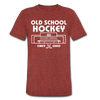 Cincinnati Gardens Old School Hockey T-Shirt (Tri-Blend Super Light) - heather cranberry