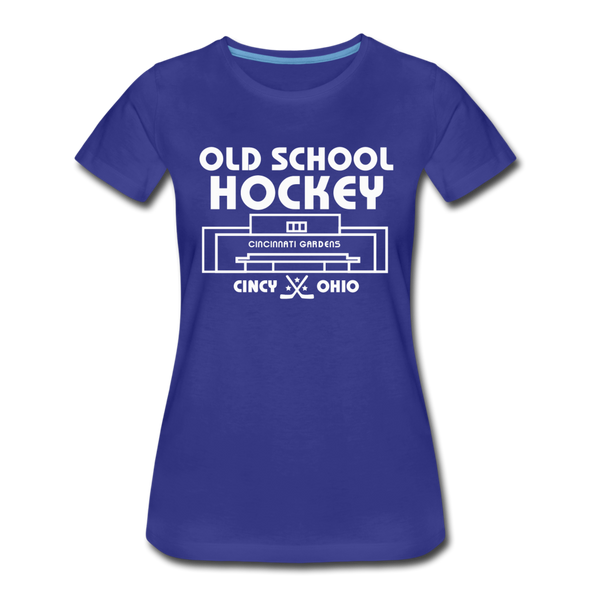 Cincinnati Gardens Old School Hockey Women’s T-Shirt - royal blue