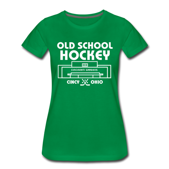 Cincinnati Gardens Old School Hockey Women’s T-Shirt - kelly green