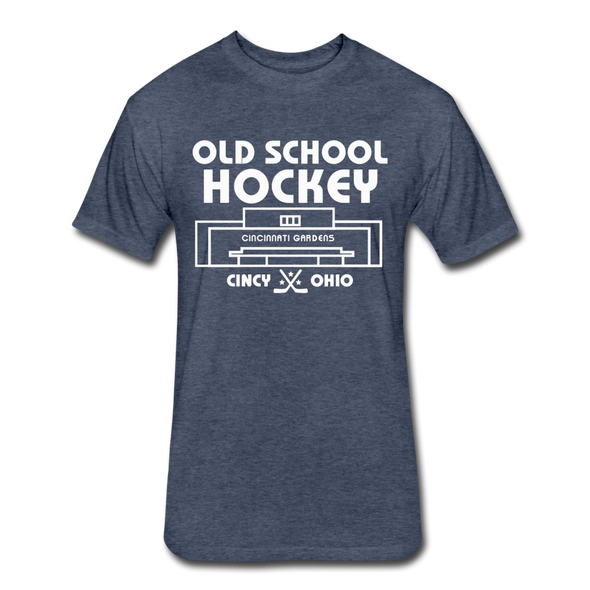 Cincinnati Gardens Old School Hockey T-Shirt (Premium Tall 60/40) - heather navy