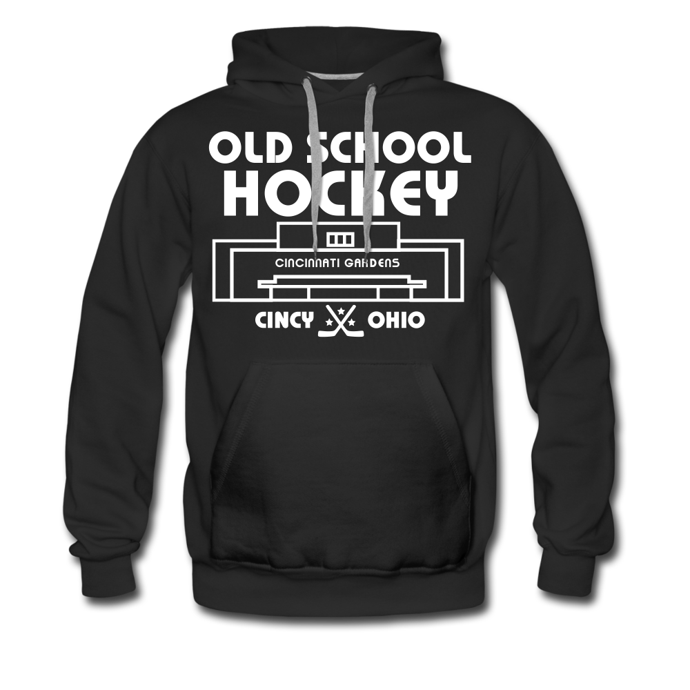 Cincinnati Gardens Old School Hockey Hoodie (Premium) - black