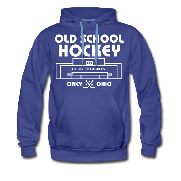 Cincinnati Gardens Old School Hockey Hoodie (Premium) - royalblue
