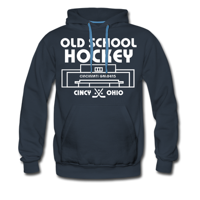 Cincinnati Gardens Old School Hockey Hoodie (Premium) - navy