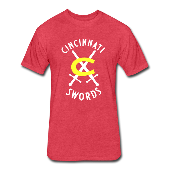 Cincinnati Swords T-Shirt (Premium Tall 60/40) - heather red