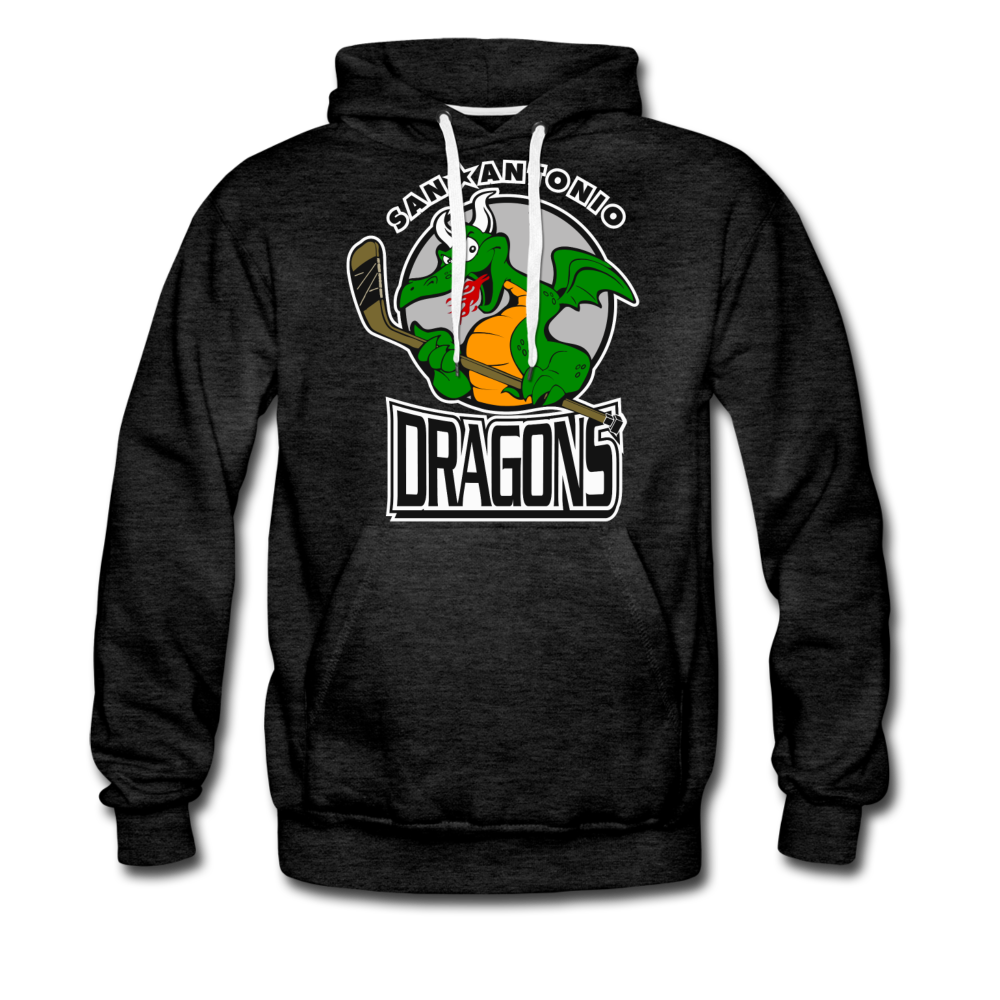 San Antonio Dragons Black Hoodie (Premium) - charcoal gray