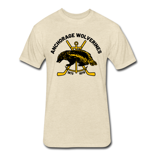 Anchorage Wolverines T-Shirt (Premium Tall 60/40) - heather cream