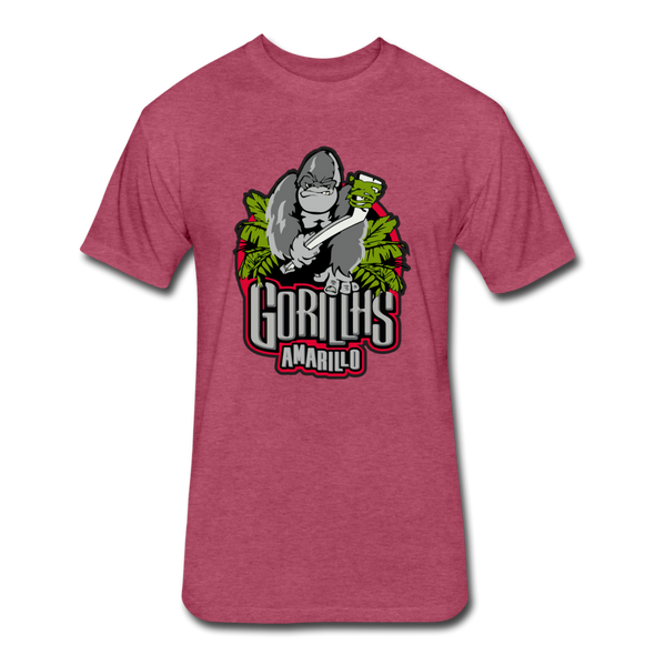 Amarillo Gorillas T-Shirt (Premium Tall 60/40) - heather burgundy