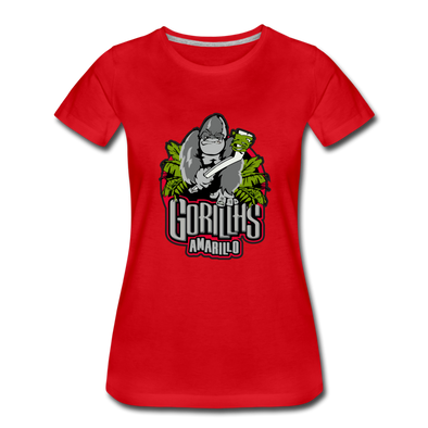 Amarillo Gorillas Women's T-Shirt - red
