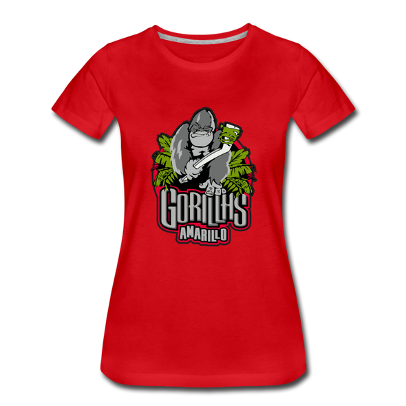 Amarillo Gorillas Women's T-Shirt - red