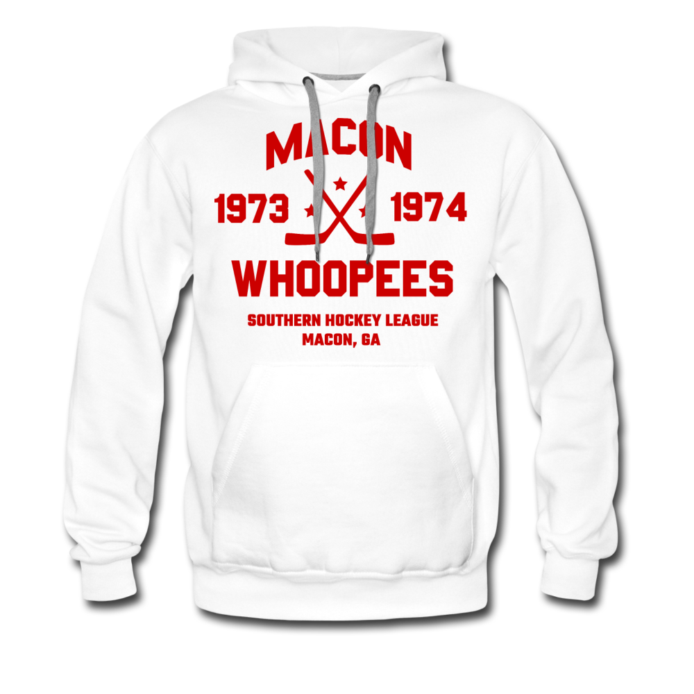 Macon Whoopees Double Sided Premium Hoodie - white