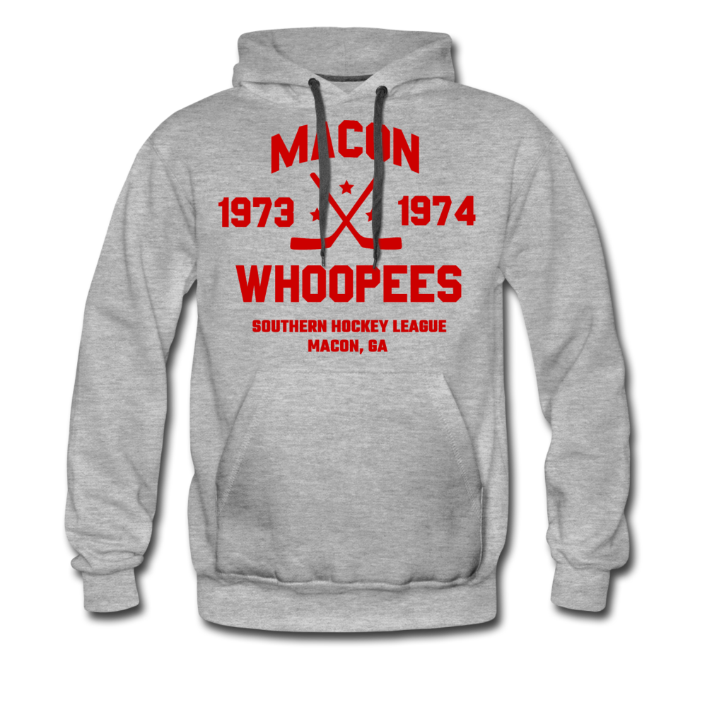 Macon Whoopees Double Sided Premium Hoodie - heather gray