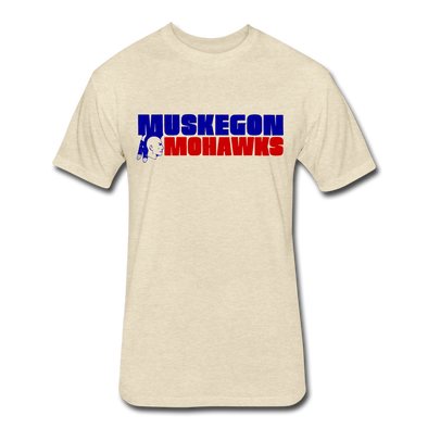Muskegon Mohawks T-Shirt (Premium Tall 60/40) - heather cream