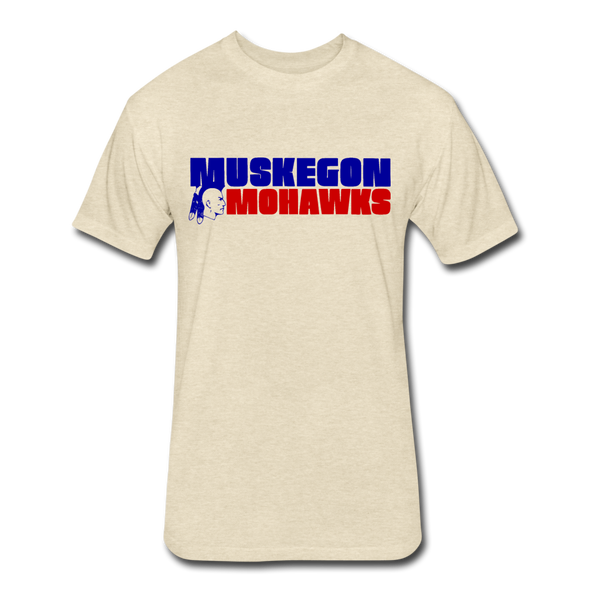 Muskegon Mohawks T-Shirt (Premium Tall 60/40) - heather cream