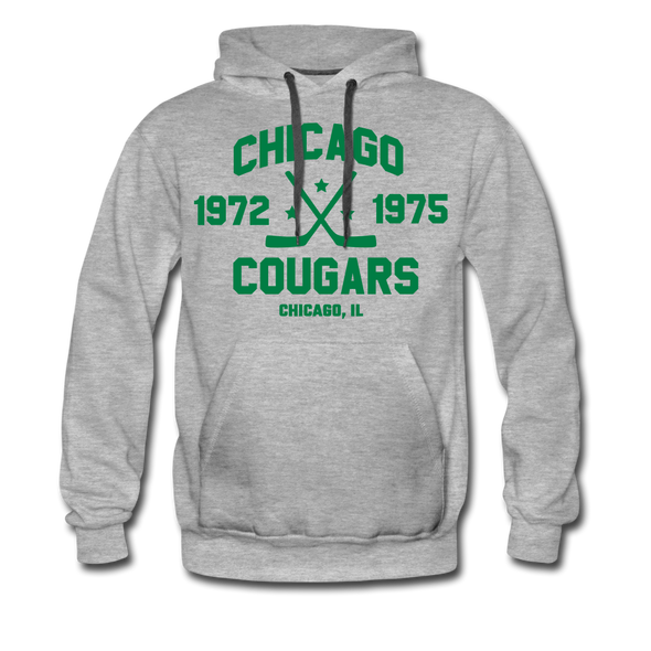 Chicago Cougars Double Sided Premium Hoodie - heather gray