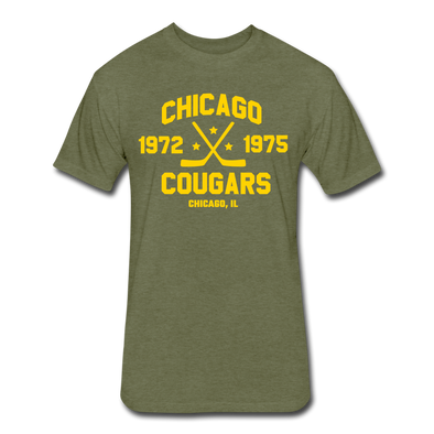 Chicago Cougars Dated T-Shirt (Premium Tall 60/40) - heather military green