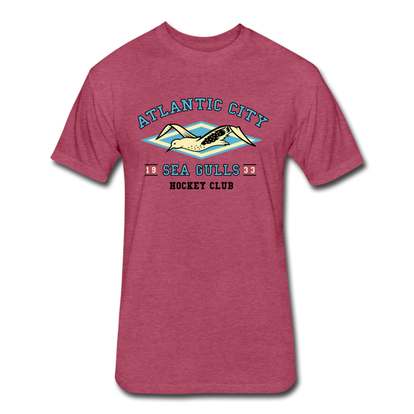 Atlantic City Sea Gulls T-Shirt (Premium Tall 60/40) - heather burgundy