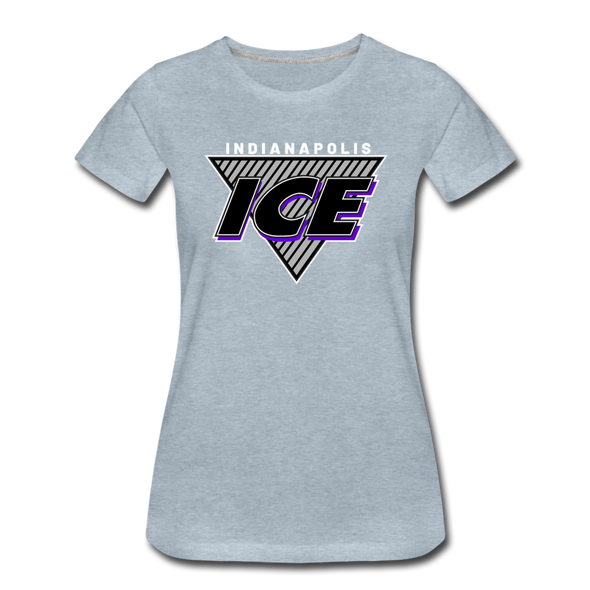Indianapolis Ice Triangle Women's T-Shirt - heather ice blue