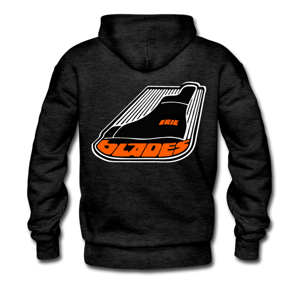 Erie Blades Double Sided Premium Hoodie - charcoal gray