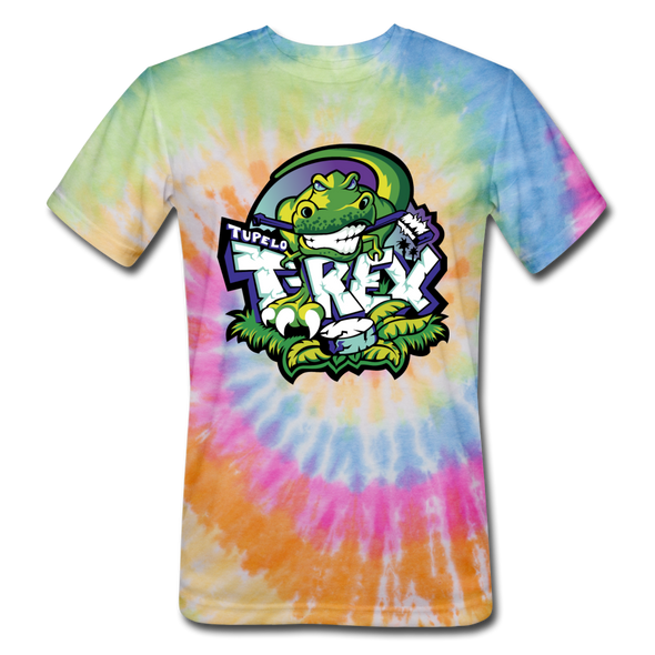Tupelo T-Rex Tie Dye T-Shirt - rainbow