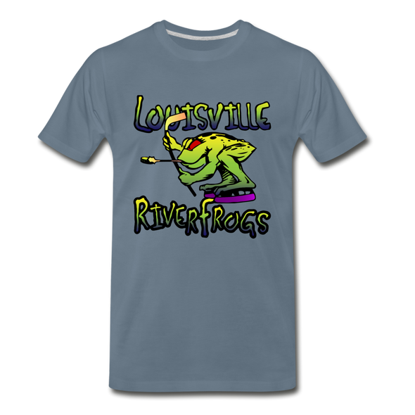 Louisville RiverFrogs Double Sided T-Shirt (Premium) - steel blue