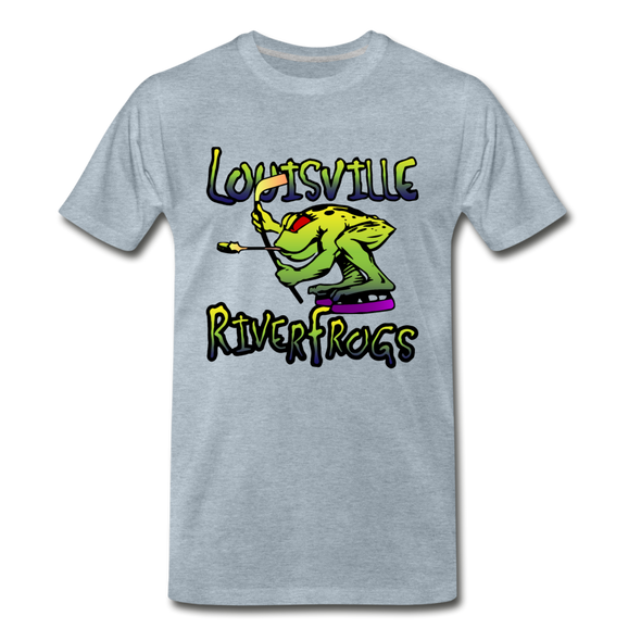 Louisville RiverFrogs Double Sided T-Shirt (Premium) - heather ice blue