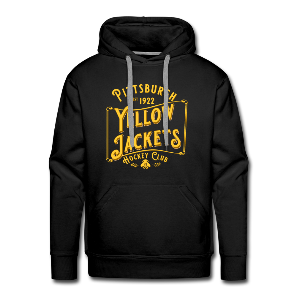 Pittsburgh Yellow Jackets Text Hoodie (Premium) - black