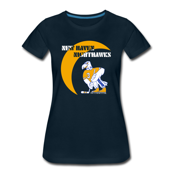 New Haven Nighthawks 1970s Women's T-Shirt - deep navy