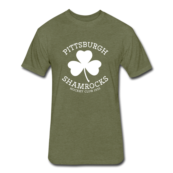Pittsburgh Shamrocks T-Shirt (Premium Tall 60/40) - heather military green